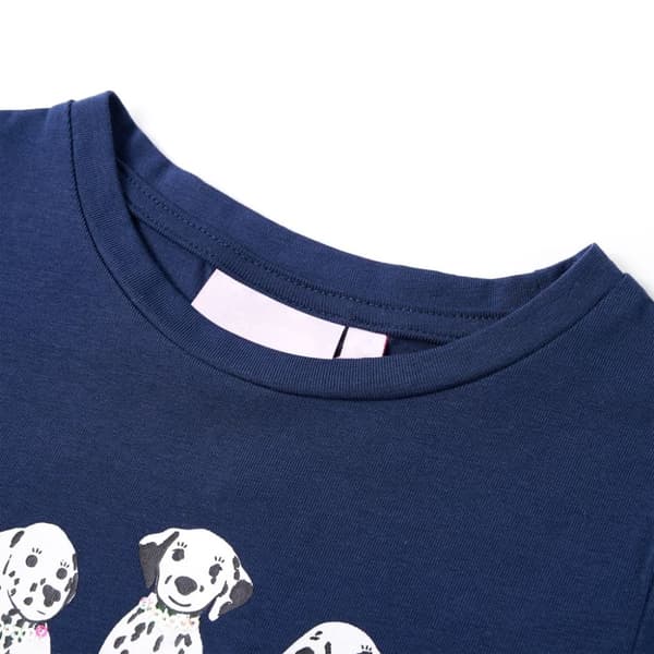 vidaXL T-shirt för barn marinblå 140