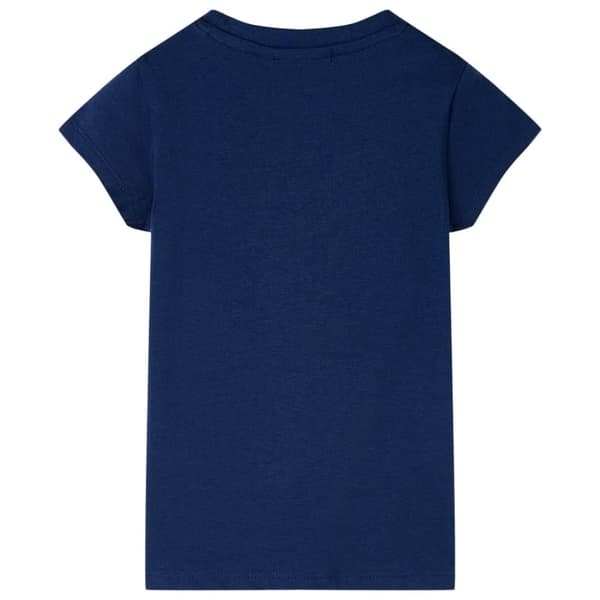 vidaXL T-shirt för barn marinblå 140