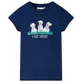 Miniatyrbild 1 av 7: vidaXL T-shirt för barn marinblå 140