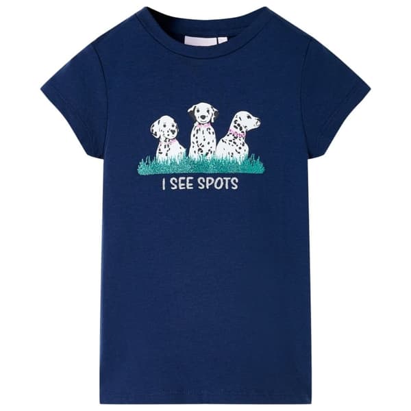 vidaXL T-shirt för barn marinblå 140