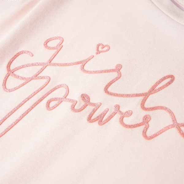 vidaXL T-shirt med volangärmar för barn mjuk rosa 140