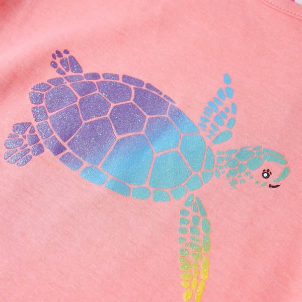 vidaXL T-shirt för barn stark rosa 128