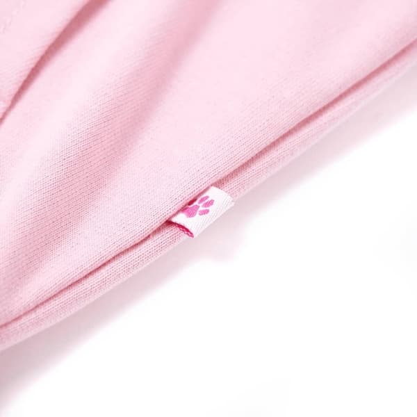 vidaXL Barntröja med huva och dragkedja ljus rosa 128