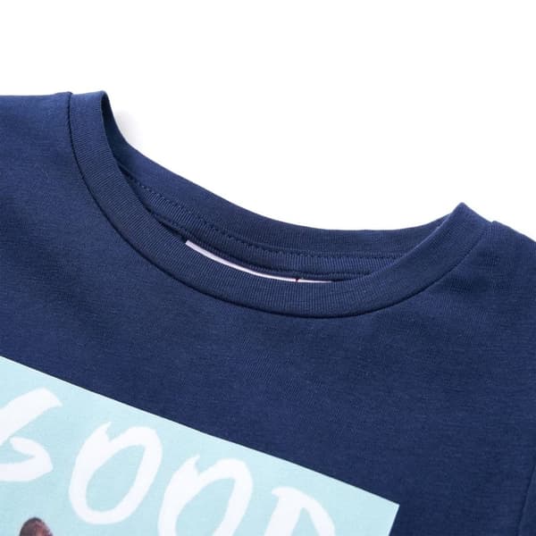 vidaXL T-shirt til børn str. 128 marineblå