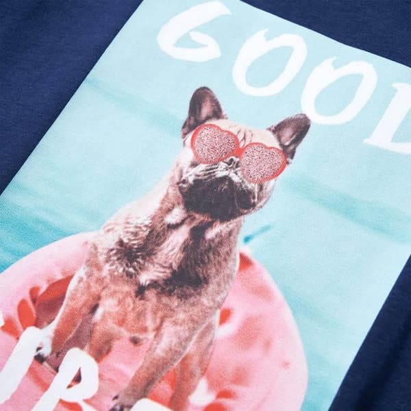 vidaXL T-shirt til børn str. 128 marineblå