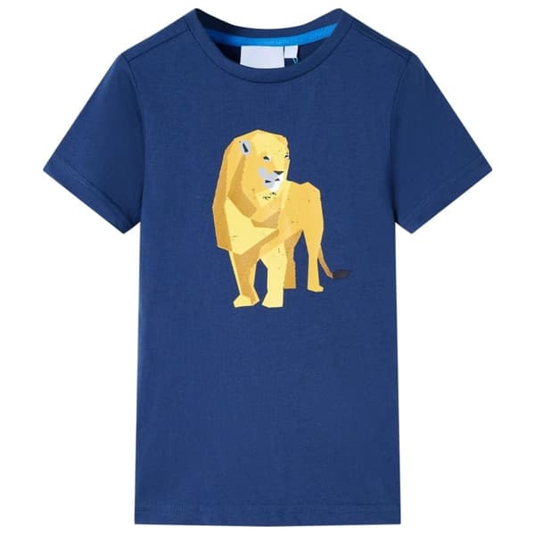 vidaXL T-shirt til børn str. 140 mørkeblå