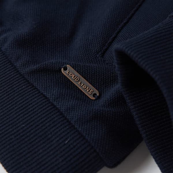 vidaXL Sweatshirt til børn str. 128 med lynlås marineblå
