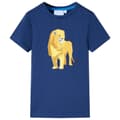 Miniatyrbild 1 av 7: vidaXL T-shirt för barn mörkblå 116