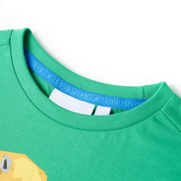 vidaXL T-shirt för barn grön 92