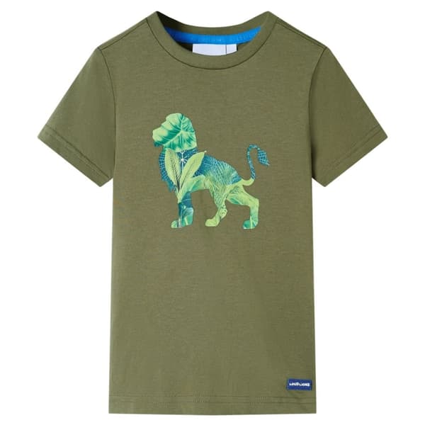 vidaXL Lasten T-paita khaki 128