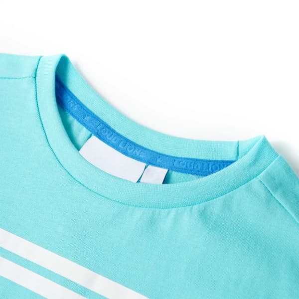 vidaXL T-shirt til børn str. 92 akvamarinblå