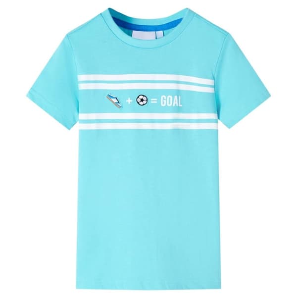 vidaXL T-shirt til børn str. 92 akvamarinblå