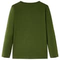 Miniatyrbild 2 av 7: vidaXL T-shirt med långa ärmar för barn mörk khaki 116