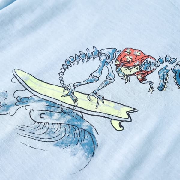 vidaXL T-shirt för barn ljusblå 128