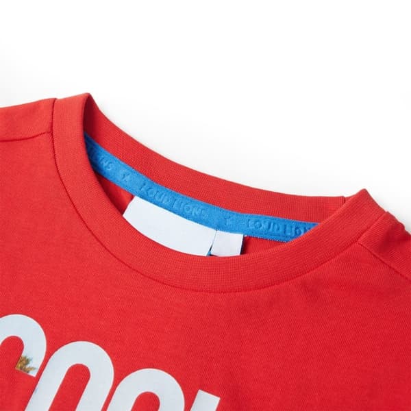 vidaXL T-shirt för barn röd 104