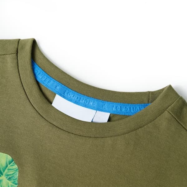 vidaXL T-shirt för barn khaki 92