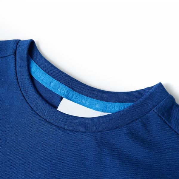 vidaXL T-shirt för barn mörkblå 140