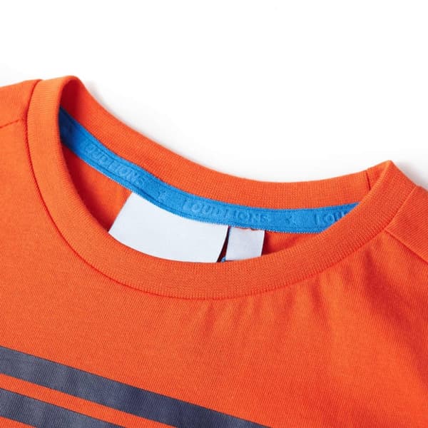 vidaXL T-shirt för barn mörk orange 140