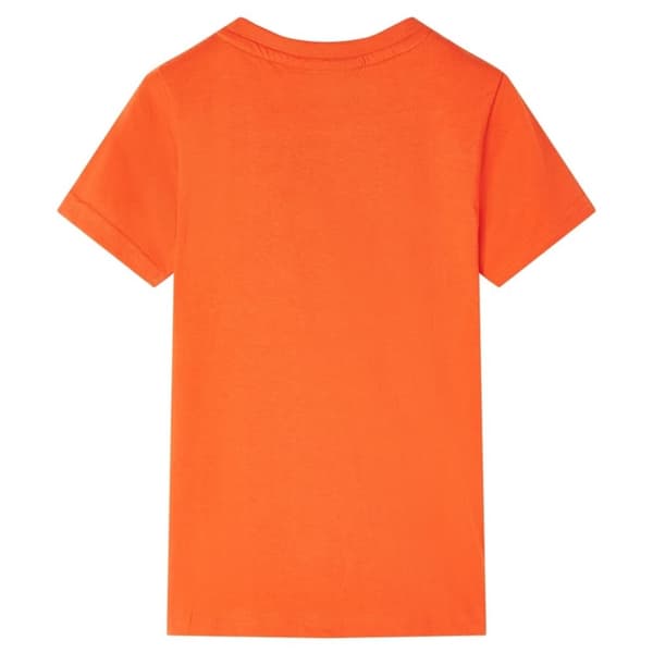 vidaXL T-shirt för barn mörk orange 140