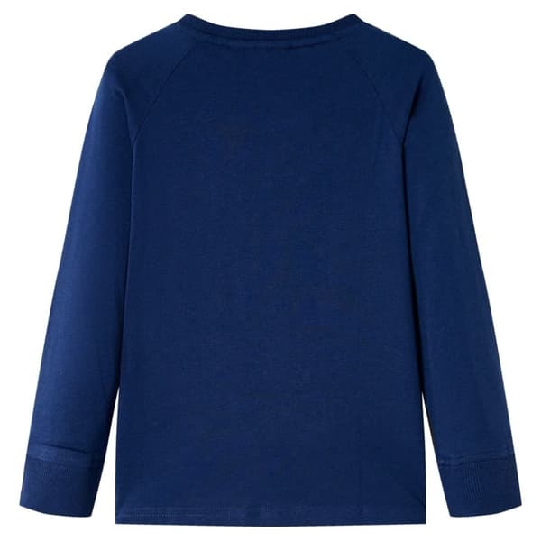 vidaXL T-shirt med långa ärmar för barn marinblå 140
