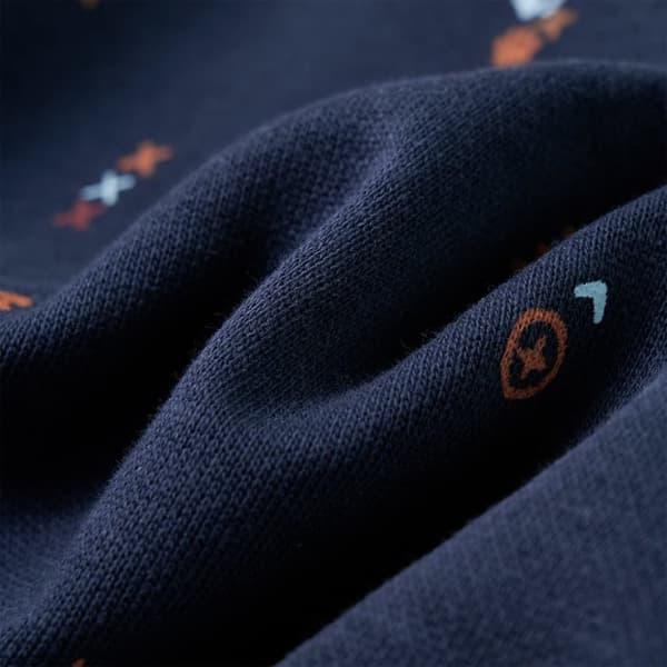 vidaXL Sweatshirt til børn str. 116 mørk blåmeleret