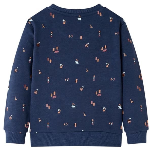 vidaXL Sweatshirt til børn str. 116 mørk blåmeleret