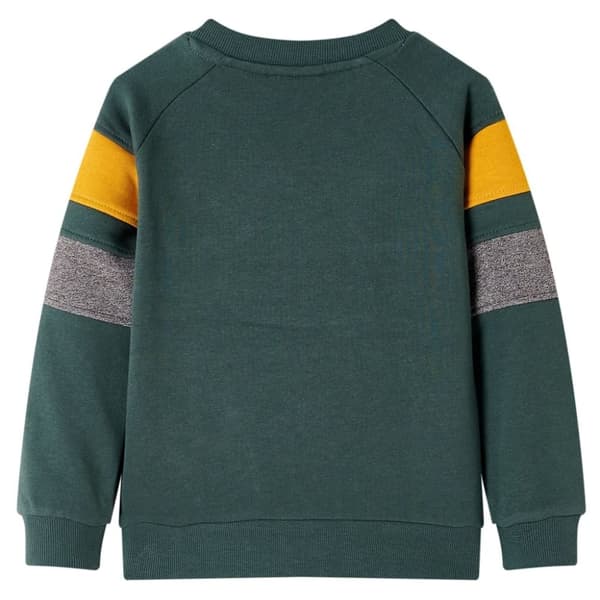 vidaXL Sweatshirt til børn str. 140 mørkegrøn