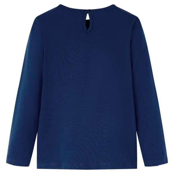 vidaXL Langærmet T-shirt til børn str. 92 marineblå