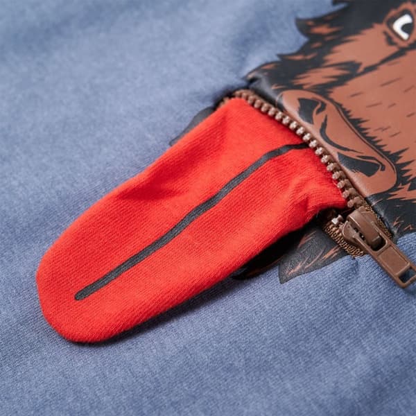 vidaXL Barnhoodie blå melange 92