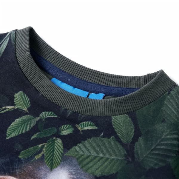 vidaXL Barntröja mörk khaki 140