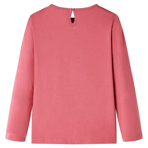 vidaXL Langærmet T-shirt til børn str. 104 gammelrosa