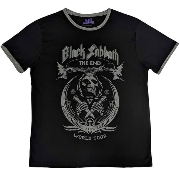 Black Sabbath The End Mushroom Cloud Ringer T Shirt