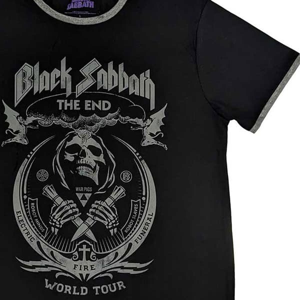 Black Sabbath The End Mushroom Cloud Ringer T Shirt