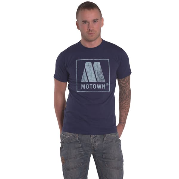Motown Records Vintage Logo T Shirt Blue L