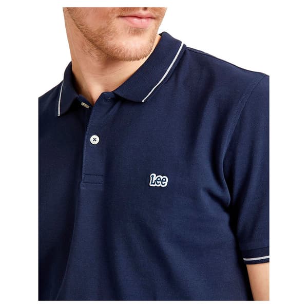 Lee Kortärmad Pikétröja Piqué Blå 2XL / Regular Man