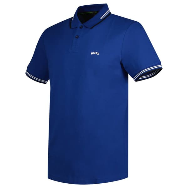 Boss Lyhythihainen Poolo Paul Curved 10241733 Sininen XL Mies