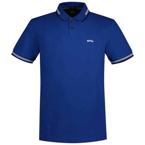 Boss Lyhythihainen Poolo Paul Curved 10241733 Sininen XL Mies