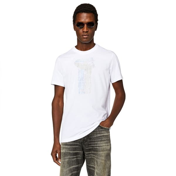 Diesel Kortærmet T-shirt Diegor K68 Hvid M Mand