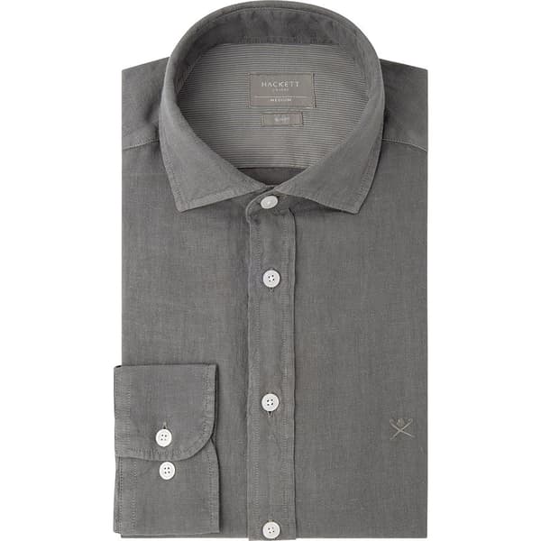 Hackett Lang ærmet Skjorte Hm309744 Grå M Mand