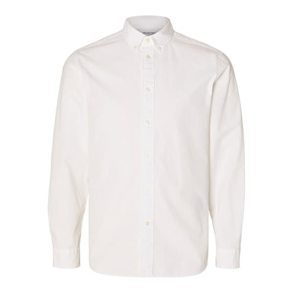 Selected Långärmad Tröja Slimrick-poplin Vit XL Man
