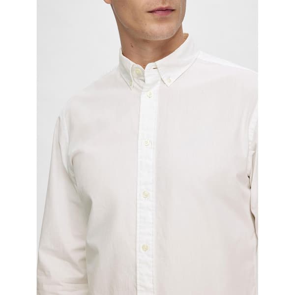 Selected Långärmad Tröja Slimrick-poplin Vit XL Man