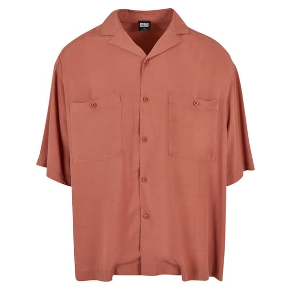 Urban Classics Kortærmet Skjorte Oversized Resort Orange L Mand