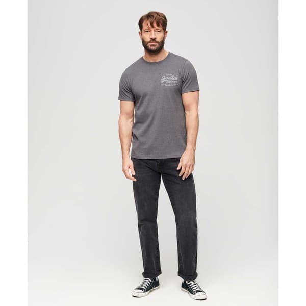 Superdry Lyhythihainen T-paita Classic Vintage Logo Heritage Harmaa L Mies