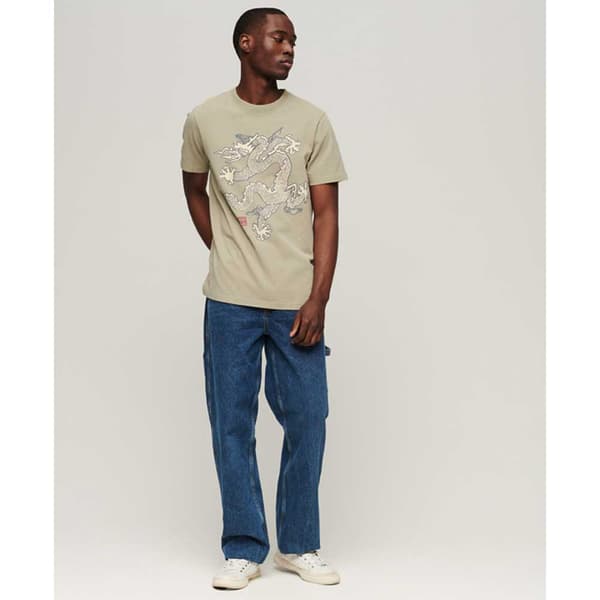 Superdry Lyhythihainen Pyöreä Kaula-aukkoinen T-paita Vintage Etd Vihreä XL Mies