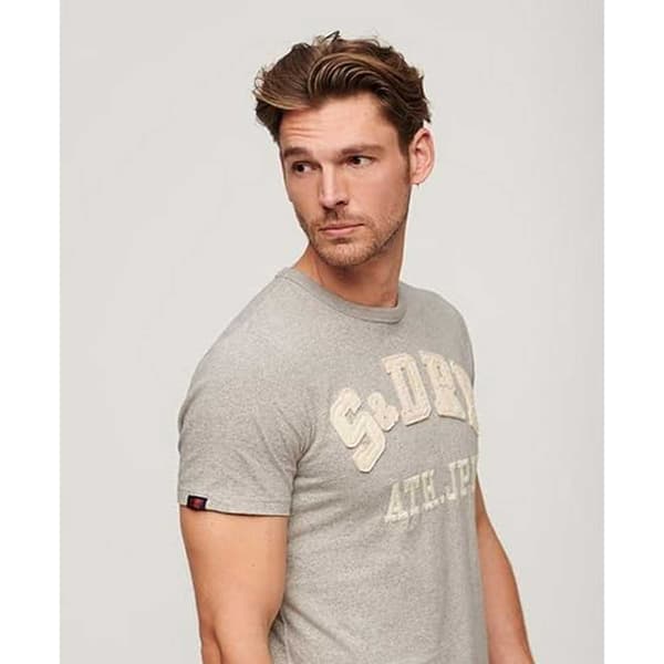 Superdry Lyhythihainen Pyöreäkauluksinen T-paita Vintage Athletic Harmaa M Mies