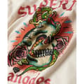 Miniatyrbild 3 av 4: Superdry Kortärmad T-shirt Tattoo Rhinestone Fitted Beige M Kvinna