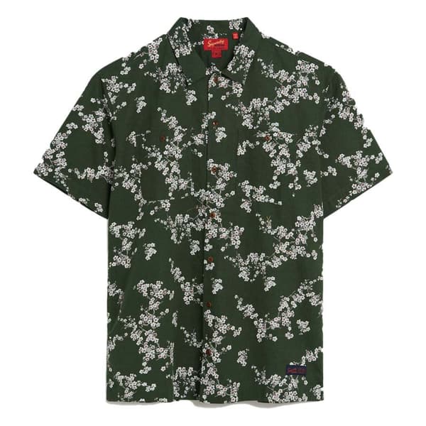 Superdry Kortärmad Tröja Beach Grönt L Man