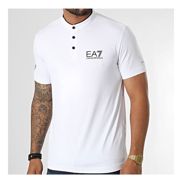 Ea7 Emporio Armani Kortærmet Polo 8npt21-pjemz Hvid XS Mand