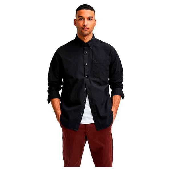 Selected Lang Ærmet Skjorte Egrick-ox Flex Sort 3XL Mand