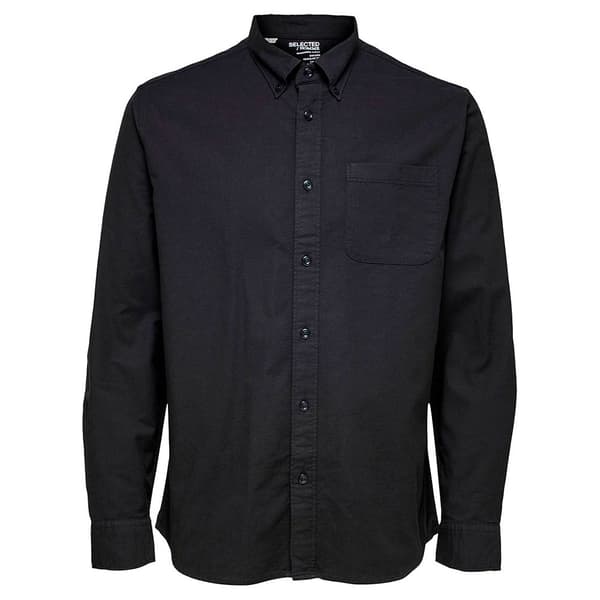 Selected Lang Ærmet Skjorte Egrick-ox Flex Sort 3XL Mand
